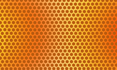 Abstract technology background with simple yellow hexagonal mesh 