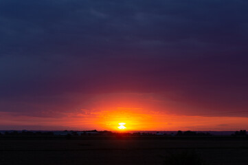 Fototapeta na wymiar Photo of sunset landscape