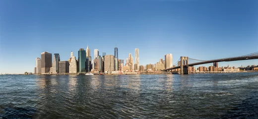 Poster manhattan skyline seen from Brooklyn side © travelview