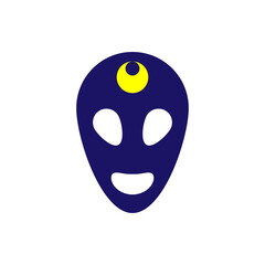 Fototapeta premium Alien icon. Space science symbol. Logo design element