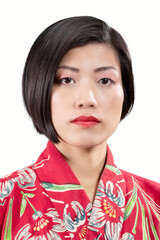 Japanese woman wearing traditional yukata