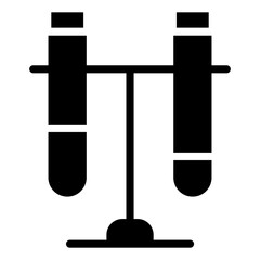 Chemical experiment concept icon, vector design of retort stand