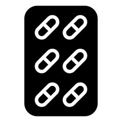 An icon design of pills blister, editable vector