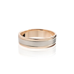 Diamonds Wedding three colors Ring group on white isolated cartier macro