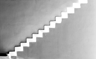 Abstract Cycladic architecture at town of Oia, in Santorini island, Greece.