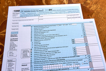 Fototapeta premium US 1040 Tax Form