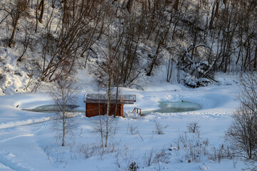 landscape with a bench
