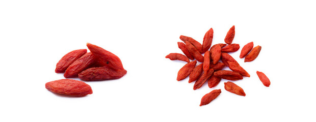Fresh goji berry isolated on white background 
