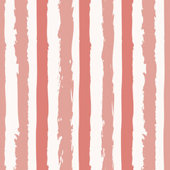 Strips of pink seamless repeating pattern with white background. Vector illustration