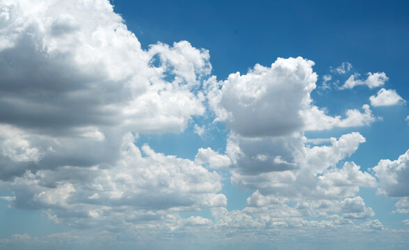 White cloud background and blue sky photo