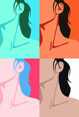 female neck  vector isolation isolated