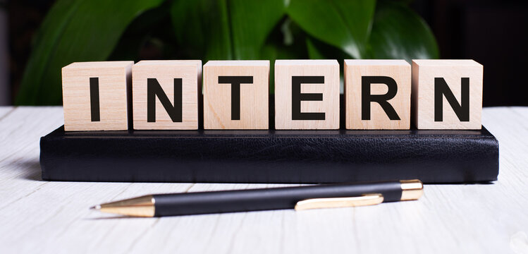 The word INTERN is written on the wooden cubes of the diary near the handle.