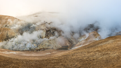 volcanic landscape in island