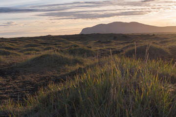 sunset over the mountains