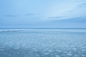 The Baltic Sea. Seascape winter background.