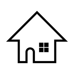 Obraz premium Home symbol icon vector symbol in a flat color glyph pictogram illustration