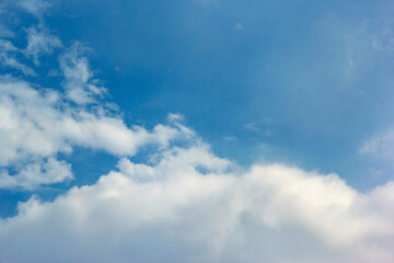 white cloud on blue sky background. cloudscape background.