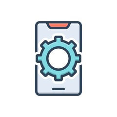 Color illustration icon for preference