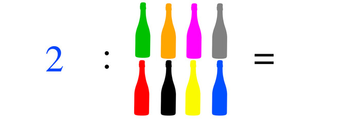 Simple mathematical problems, addition, subtraction, multiplication and division.