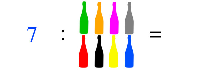 Simple mathematical problems, addition, subtraction, multiplication and division.