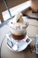 Copa de chocolate con nata