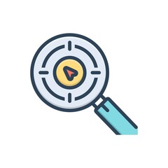 Color illustration icon for predict