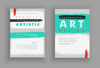 Minimalistic art. Cover design. Abstract painting style. Colorful background geometric patterns. Vector template brochures, flyers, presentations, leaflet, magazine a4 size. Eps 10