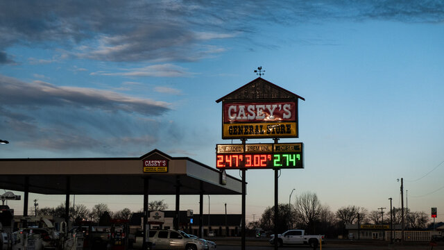 Casey's General Store gas and fuel convenience store, Sallisaw, OK, March 2021