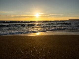 sunset at the beach