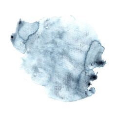 Indigo blue splash paint background.Watercolor background.
