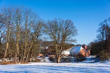 Winterliche Impressionen aus Schleswig-Holstein mit Eis und Schnee im kalten Norden