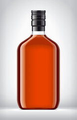 Glass Bottle on background. 