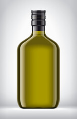 Color Glass Bottle on background. 