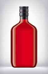 Color Glass Bottle on background. 