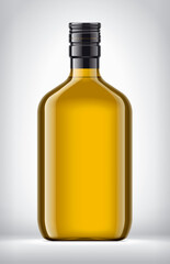 Color Glass Bottle on background. 