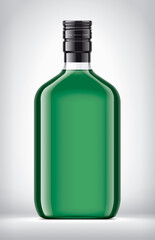 Glass Bottle on background. 