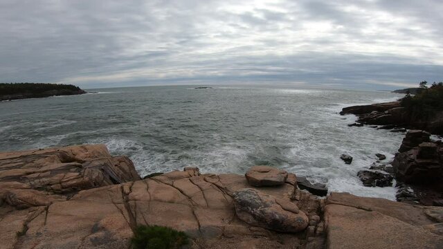 Rugged coastline of Maine USA