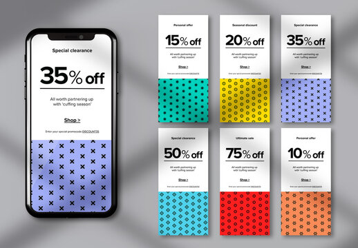Abstract Patterned Mobile Banners