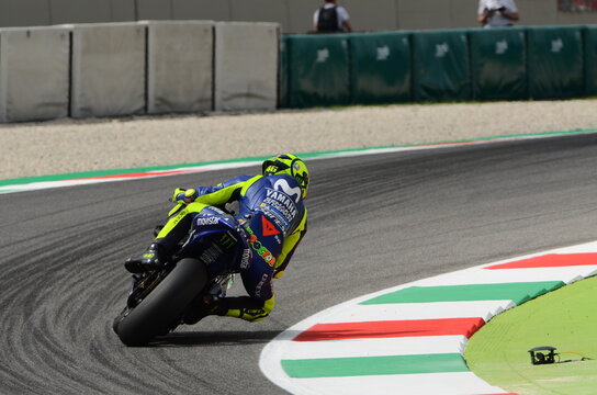 MUGELLO - ITALY, 2 JUNE: Italian Yamaha Movistar Team rider Valentino Rossi at 2018 GP of Italy of MotoGP on June, 2018. Italy