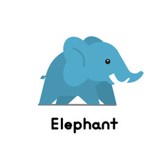 Cute cartoon elephant. Vector illustration.