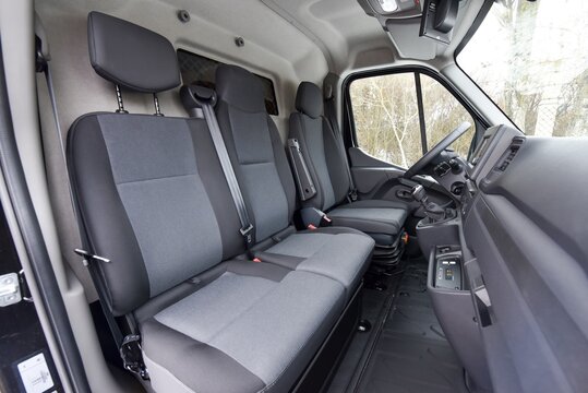 Renault Master L4H2P3 Cool. 4x4 VAN. Cabin interior. 01-19-2021, Prague, Czech Republic.