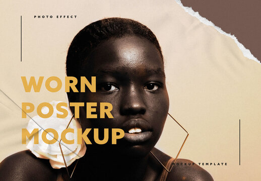 Old Poster Photo Effect Mockup