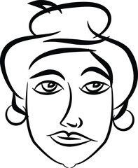Hand-drawn faces of people. suitable for backgrounds, wallpaper, textiles, editorial, and more.