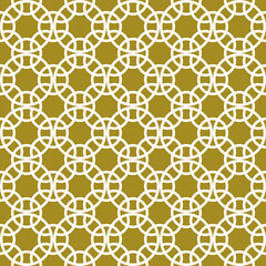 Vector gold seamless elegant pattern, oriental, geometric, Arabian, Eastern and Islamic style.