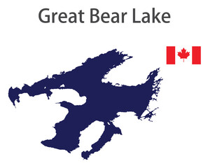 silhouette of a large world lake, the Great Bear