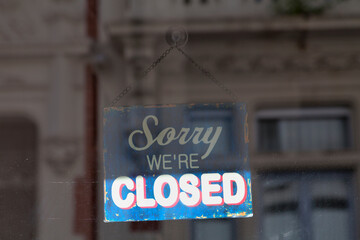 Sorry, we're closed - Closed sign