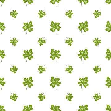 Four leaf clover pattern Seamless fortune clover background Luck print textiles nature