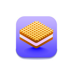 Cookie Waffles Fast Food Logo Vector Symbol Icon Design Style