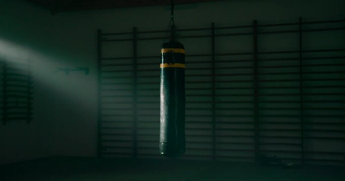 SLOW MO: Boxing Bag in the gym