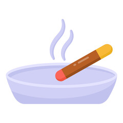
Smoking flat icon, editable vector 

